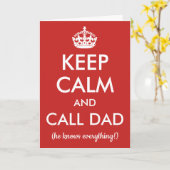 静保か電話パパ | Any Color Father's Day カード (黄色い花)