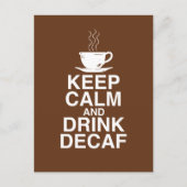 静保か飲みDecafコーヒーギフトアイディアおもしろい ポストカード (正面)