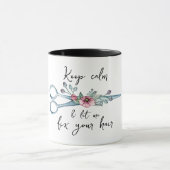 静保か髪の毛を直そう美容師 マグカップ (中央)