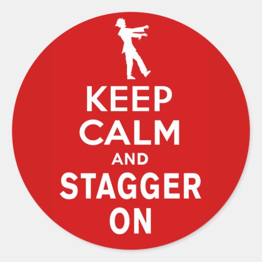 静保かStagger Onおもしろいゾンビデザイン ラウンドシール (正面)