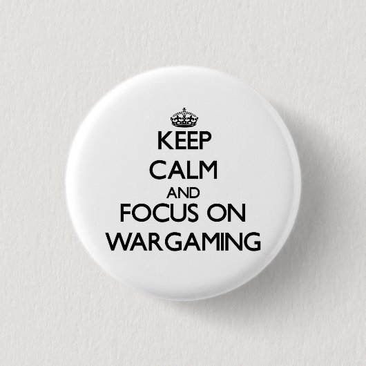 静保かWargamingに集中 缶バッジ (正面)