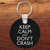 静保とドローンのパイロットをクラッシュおもしろいしない キーホルダー (正面)