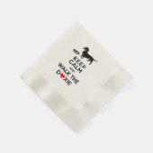 静保にドキシを歩け！可愛いダシュント 縁ありカクテルナプキン (角)