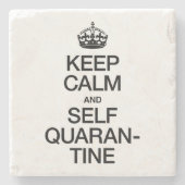 静保容と自主検疫 ストーンコースター (正面)