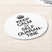 静保容と自主検疫 ラウンドペーパーコースター (アングル)