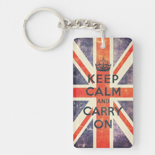 静保運かでヴィンテージ結合のJackフラグ キーホルダー (正面)