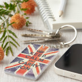 静保運かでヴィンテージ結合のJackフラグ キーホルダー (正面右)