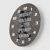 静保静ポンプ鉄フィットネスジム及びトレーニング ラージ壁時計 (傾斜)