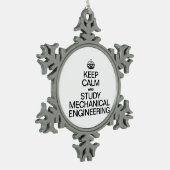 静保静勉強機械エンジニアリング スノーフレークピューターオーナメント (左)