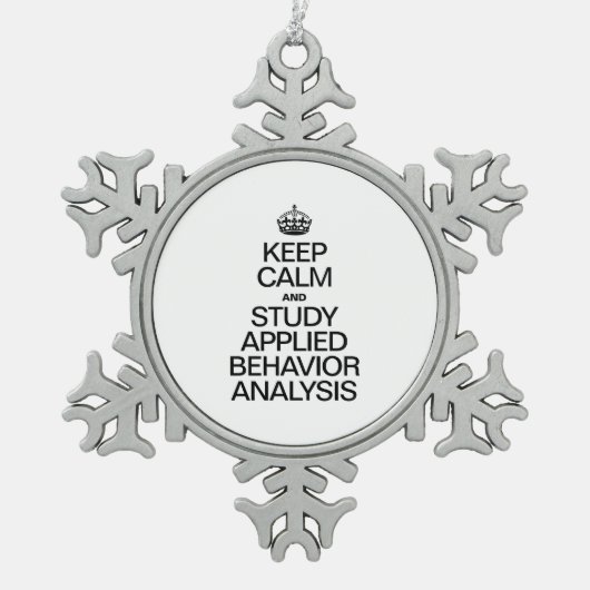 静保・勉強適用挙動解析 スノーフレークピューターオーナメント (正面)