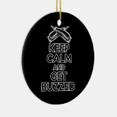 静保:理容師ユーモア セラミックオーナメント (右)