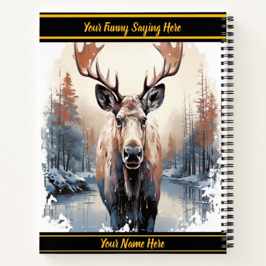 静威厳のあるかな冬の湖を眺める ノートブック (裏面)