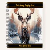 静威厳のあるかな冬の湖を眺める ノートブック (正面)