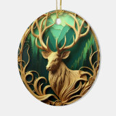 静威厳のあるかな森の中を眺めながら立つ セラミックオーナメント (左)