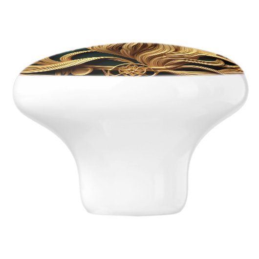 静威厳のあるかな森の中を眺めながら立つ セラミックノブ (側面)