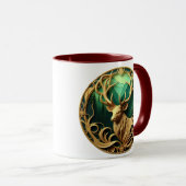 静威厳のあるかな森の中を眺めながら立つ マグカップ (正面右)