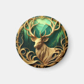 静威厳のあるかな森の中を眺めながら立つ マグネット (正面)