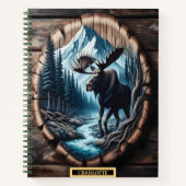 静威厳のあるかな渓流に沿って歩く ノートブック (正面)