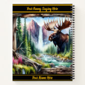 静威厳のあるかな渓流に沿って歩く ノートブック (裏面)