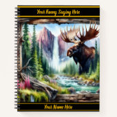 静威厳のあるかな渓流に沿って歩く ノートブック (正面)