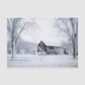 静寂が聞こえてくる – Winter Barn 薄葉紙 (正面)