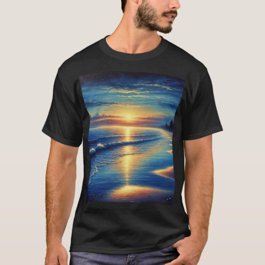 「静寂と広大:ランドスカのインスピレーション Tシャツ (正面)