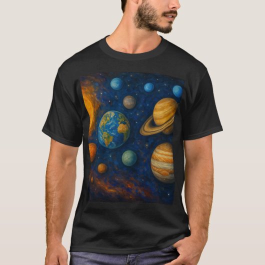 「静寂と広大:ランドスカのインスピレーション Tシャツ (正面)