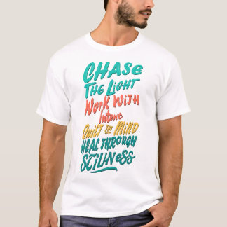 静寂による癒し:ポジティブな肯定文 Tシャツ