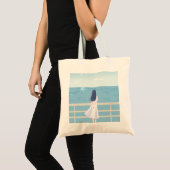 静寂の海 (女の子バージョン) トートバッグ (正面(商品))