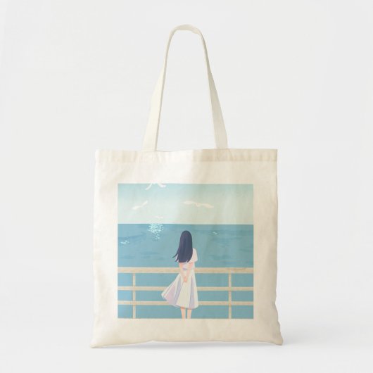 静寂の海 (女の子バージョン) トートバッグ (正面)