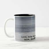 静寂の祈りの言葉(水景)— ツートーンマグカップ (左)