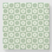 静寂の花びら 03 花柄デザイン ストーンコースター (正面)