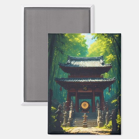 "静寂の門" – 穏やかな扉 マグネット (正面/裏面)