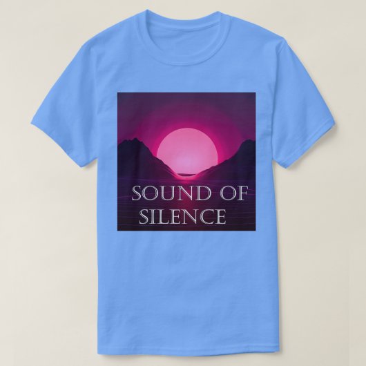 静寂の音Vaporwave artデジタルアートピンクsu Tシャツ (デザイン正面)