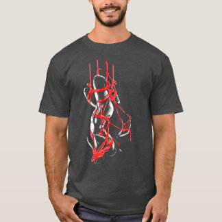 静寂の黒で吊り下げ Tシャツ