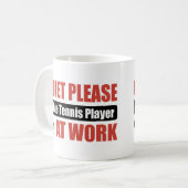 静寂は仕事で卓球プレーヤーを コーヒーマグカップ (正面左)