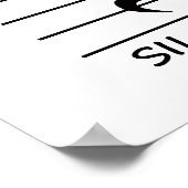 静寂を伴う楽譜残り ポスター (角)