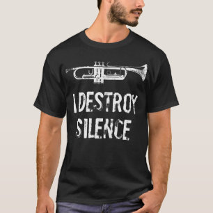 静寂を破壊する 面白いトランペット Tシャツ