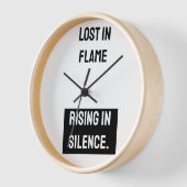 静寂失ったの壁時計で燃え上がる 壁時計 (傾斜)