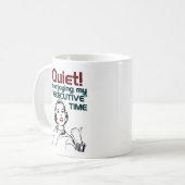 静寂私は私の管理の時間を楽しんでいます コーヒーマグカップ (正面左)
