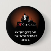 静寂1ボタン 缶バッジ (正面)