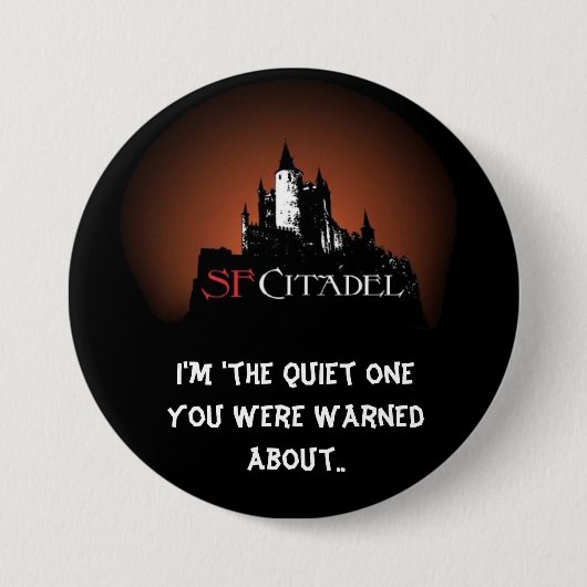 静寂1ボタン 缶バッジ (正面)