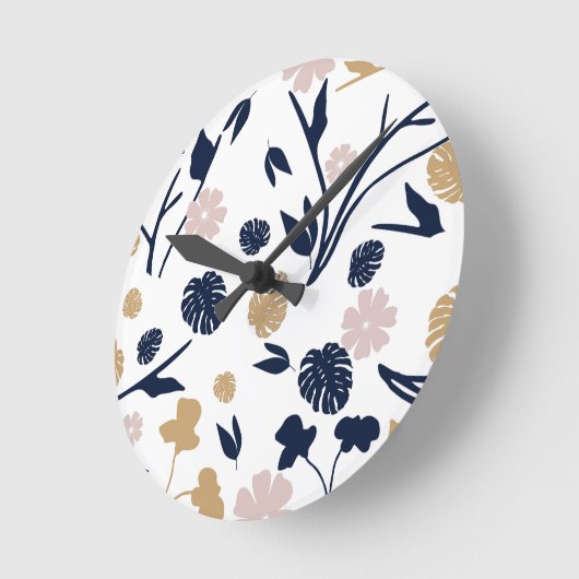 静寂 ラウンド壁時計 (傾斜)