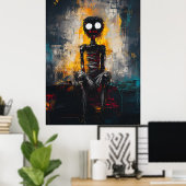 静幽霊のよく出るかな – 表現抽象芸術姿アート ポスター (ホームオフィス)