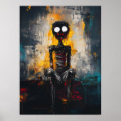 静幽霊のよく出るかな – 表現抽象芸術姿アート ポスター (正面)