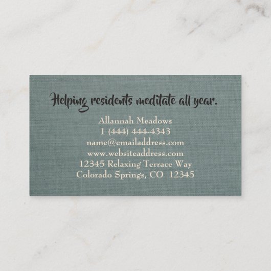 静感じ静ヨガインストラクター名刺 名刺 (裏面)