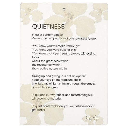 静感動的書語の詩 クリップボード (裏面)