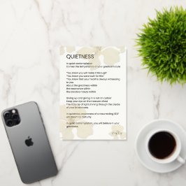 静感動的書語の詩 箔グリーティングカード