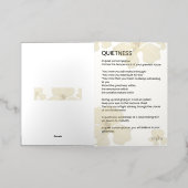 静感動的書語の詩 箔グリーティングカード (外側レイダウン)