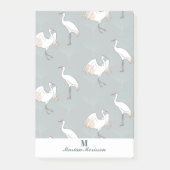 静日本のかな鶴と銀杏葉の個人的 ポストイット (正面)